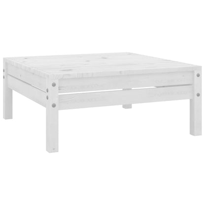 Set Divani da Giardino 7 pz Bianco in Legno Massello di Pino - homemem39