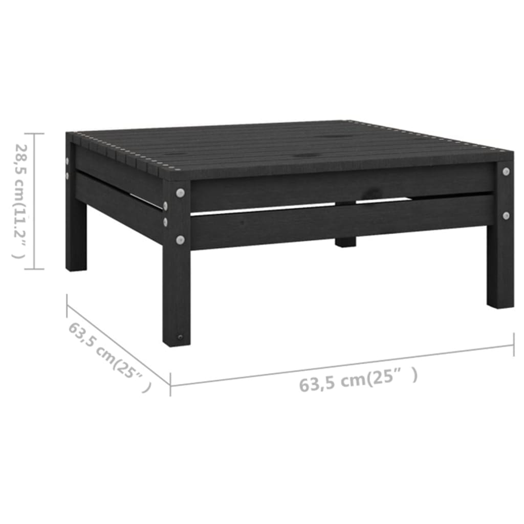 Set Salotto da Giardino 5 pz in Legno Massello di Pino Nero - homemem39