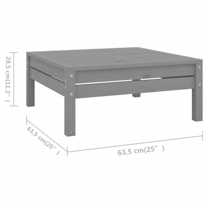 Set Divani da Giardino 8 pz in Legno Massello di Pino Grigio - homemem39