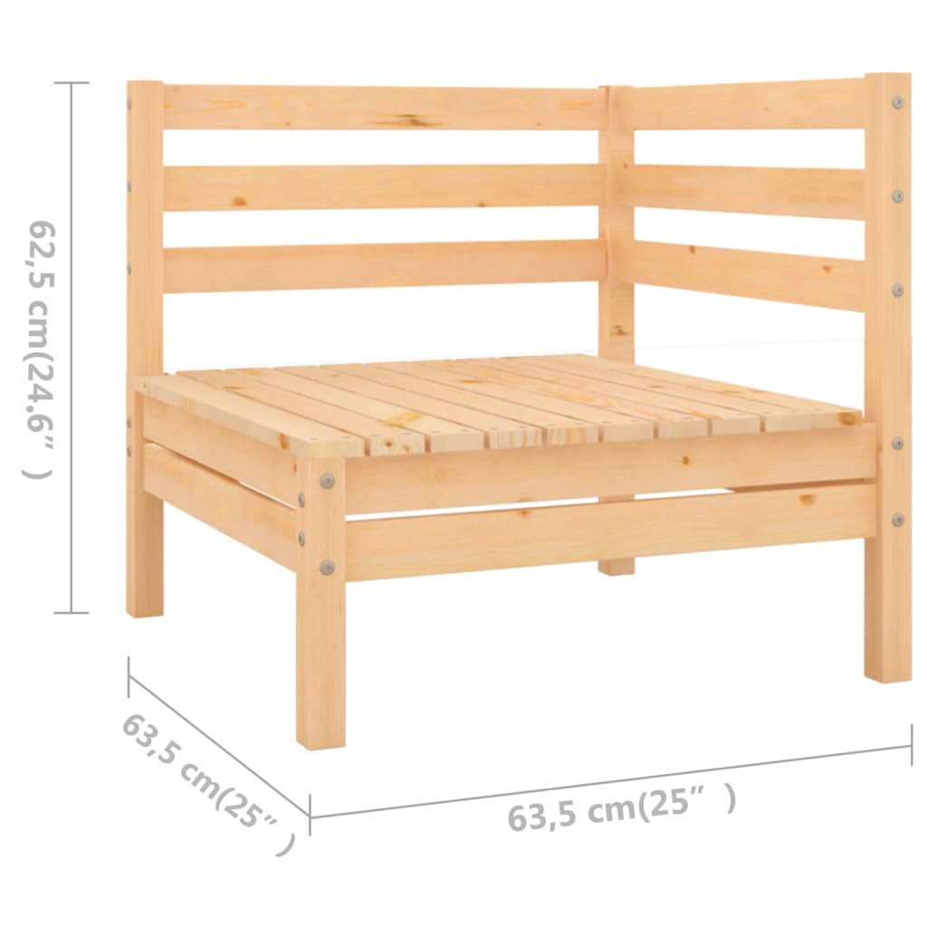 Set Salotto da Giardino 5 pz in Legno Massello di Pino - homemem39