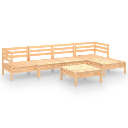 Set Salotto da Giardino 6 pz in Legno Massello di Pino - homemem39