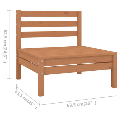 Set Divani da Giardino 5 pz in Legno Massello di Pino Miele - homemem39