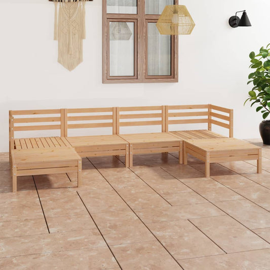 Set Salotto da Giardino 6 pz in Legno Massello di Pino - homemem39