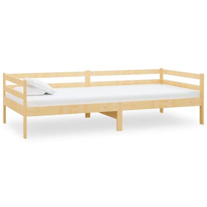 Divano Letto con Materasso 90x200 cm Legno Massello di Pino - homemem39