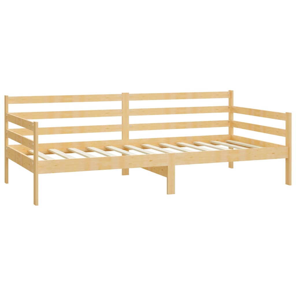 Divano Letto con Materasso 90x200 cm Legno Massello di Pino - homemem39