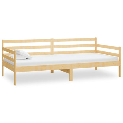 Divano Letto con Materasso 90x200 cm Legno Massello di Pino - homemem39