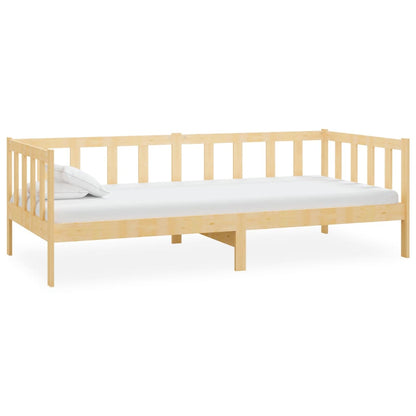 Divano Letto con Materasso 90x200 cm Legno Massello di Pino - homemem39