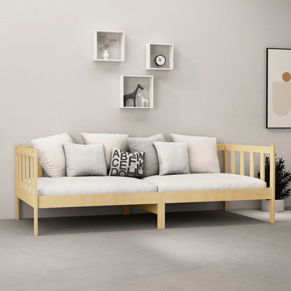 Divano Letto con Materasso 90x200 cm Legno Massello di Pino - homemem39