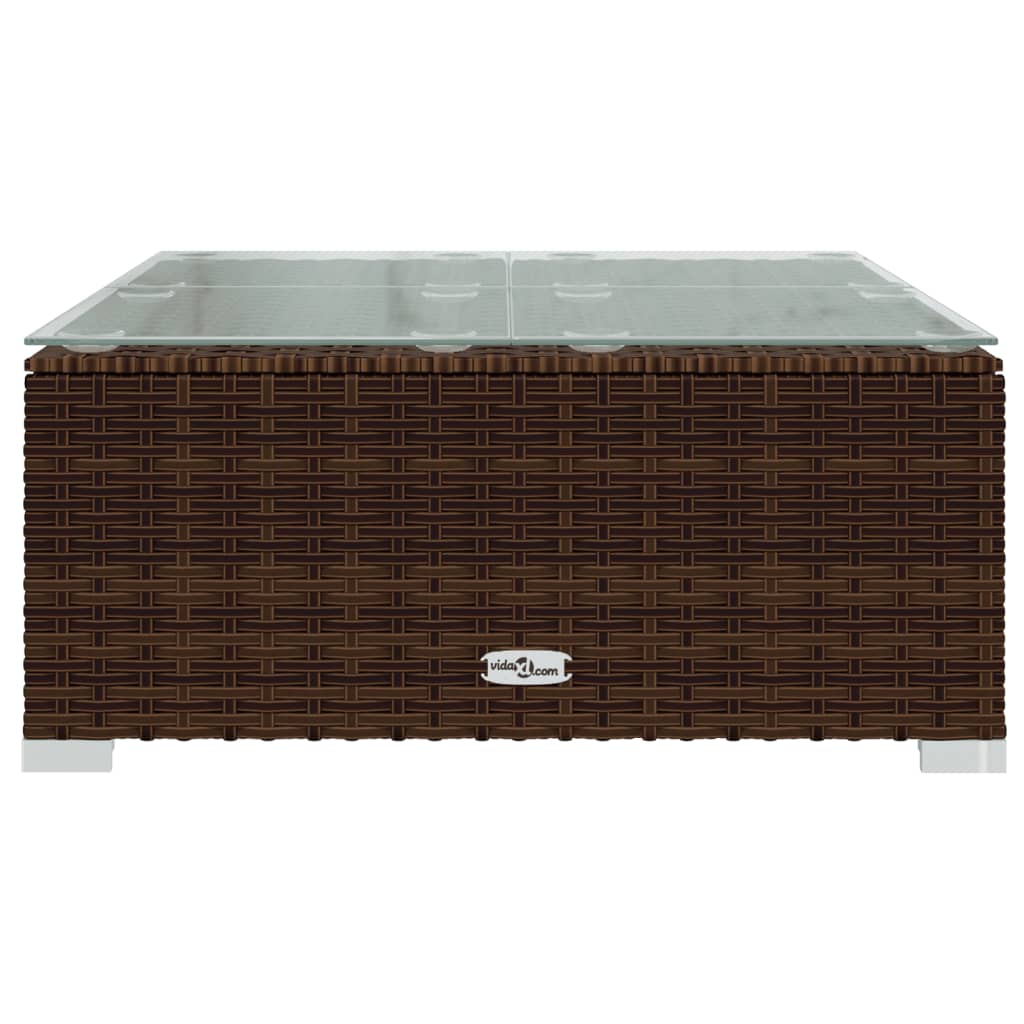 Set Divani da Giardino 3 pz con Cuscini in Polyrattan Marrone - homemem39