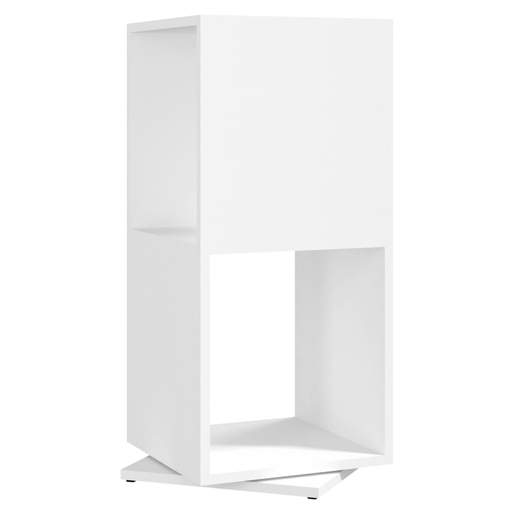 Armadietto Girevole Bianco 34,5x34,5x75,5 cm in Truciolato - homemem39