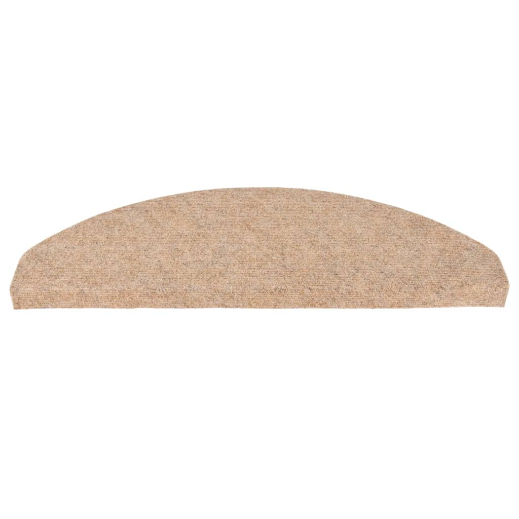 Tappetini Autoadesivi per Scale 15 pz 65x22,5x3,5 cm Beige - homemem39