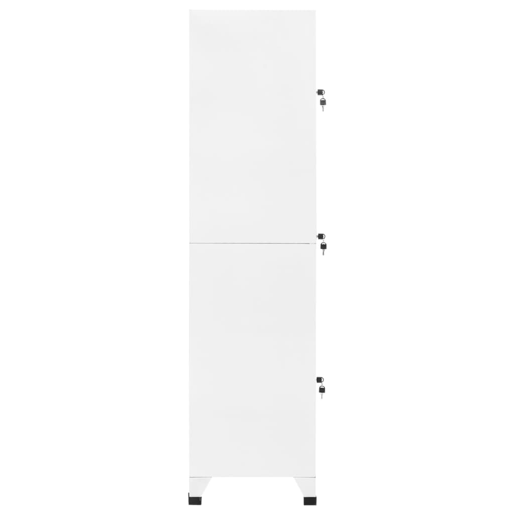 Armadietto con Serratura Bianco 38x45x180 cm in Acciaio - homemem39