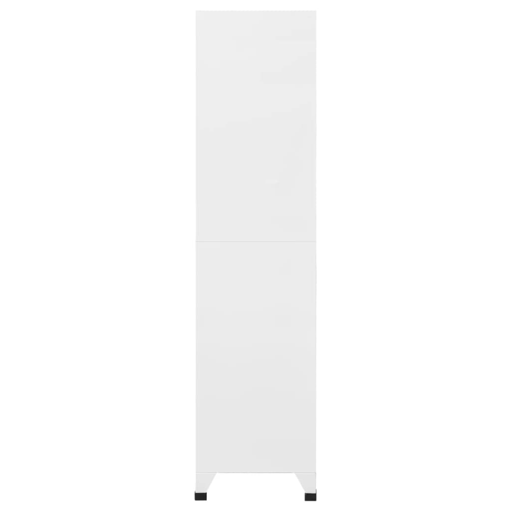 Armadietto con Serratura Bianco 90x45x180 cm in Acciaio - homemem39