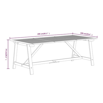 Set Mobili da Pranzo per Giardino 9 pz Legno Massello di Acacia - homemem39