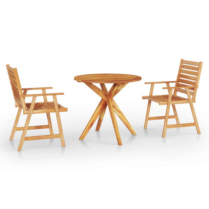 Set Mobili da Pranzo per Giardino 3 pz Legno Massello di Acacia - homemem39