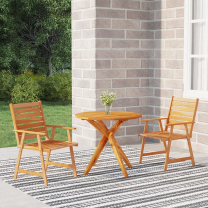 Set Mobili da Pranzo per Giardino 3 pz Legno Massello di Acacia - homemem39