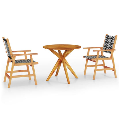 Set Mobili da Pranzo per Giardino 3 pz Legno Massello di Acacia - homemem39