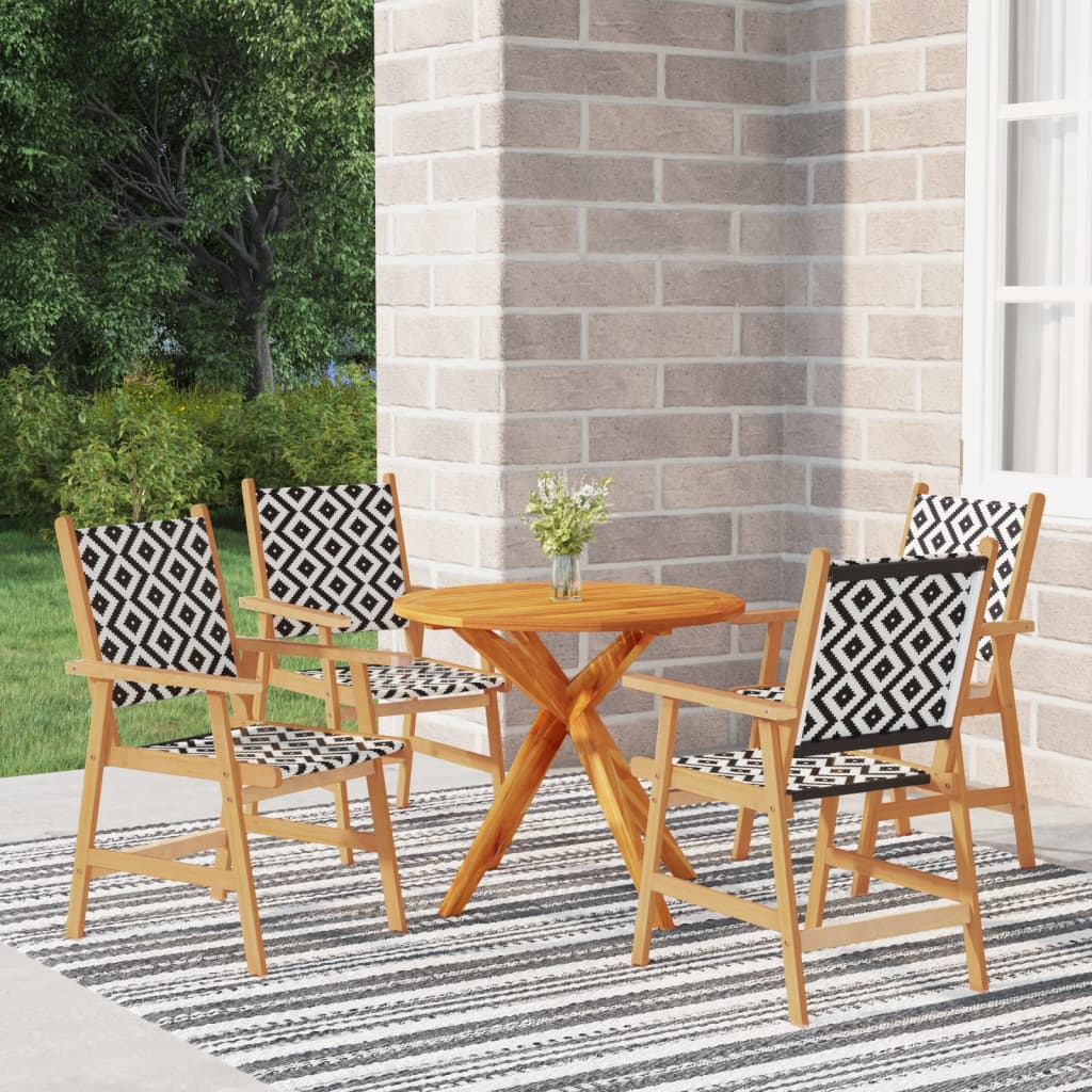 Set Mobili da Pranzo per Giardino 5 pz Legno Massello di Acacia - homemem39