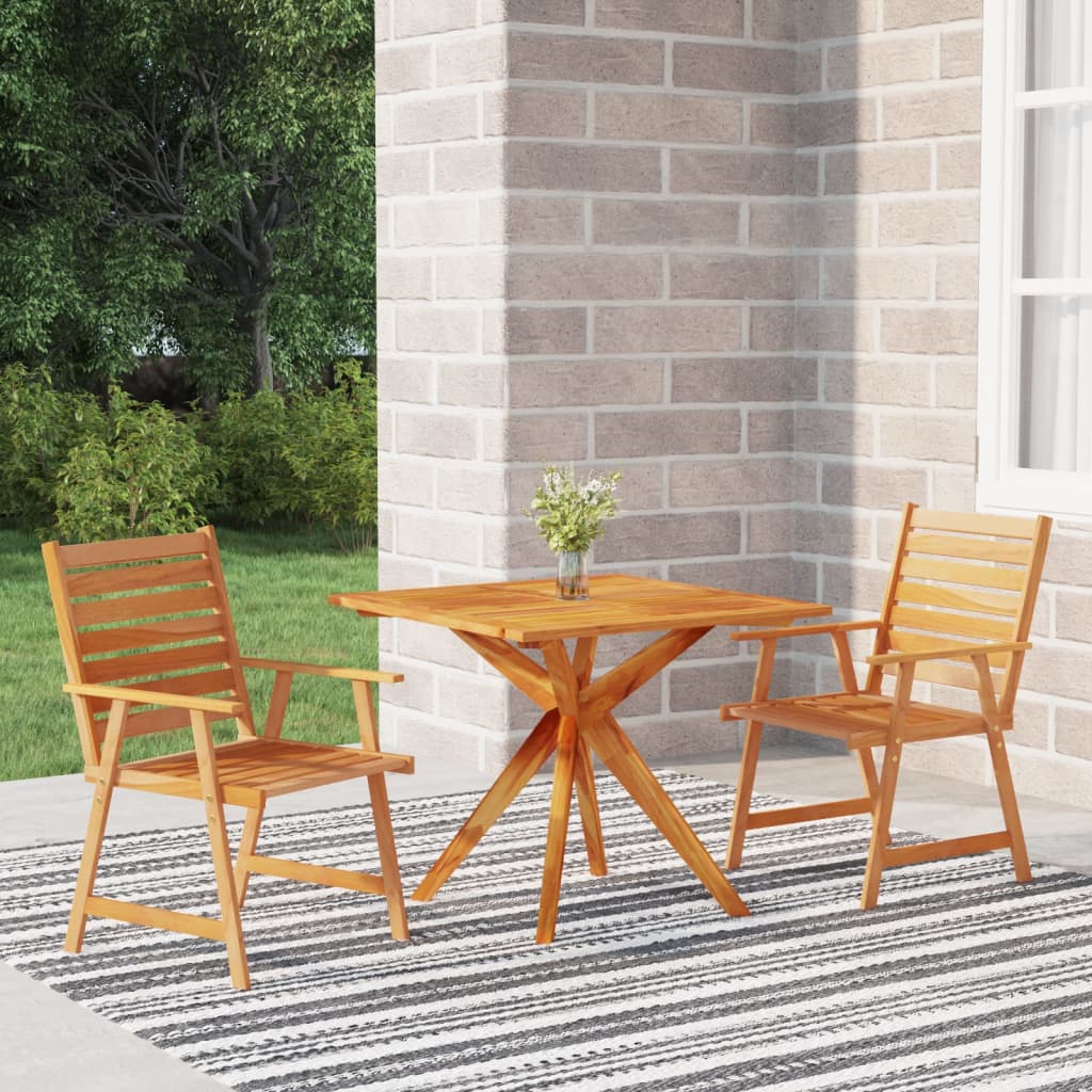 Set Mobili da Pranzo per Giardino 3 pz Legno Massello di Acacia - homemem39