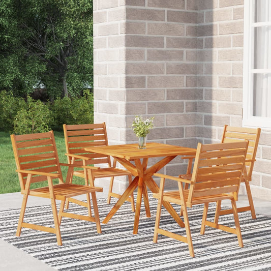 Set Mobili da Pranzo per Giardino 5 pz Legno Massello di Acacia - homemem39