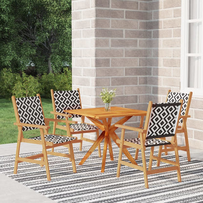 Set Mobili da Pranzo per Giardino 5 pz Legno Massello di Acacia - homemem39