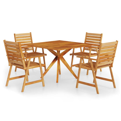 Set Mobili da Pranzo per Giardino 5 pz Legno Massello di Acacia - homemem39