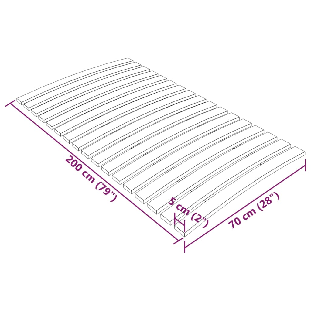 Rete a Doghe con 17 Doghe 70x200 cm - homemem39