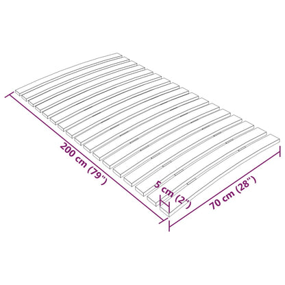 Rete a Doghe con 17 Doghe 70x200 cm - homemem39