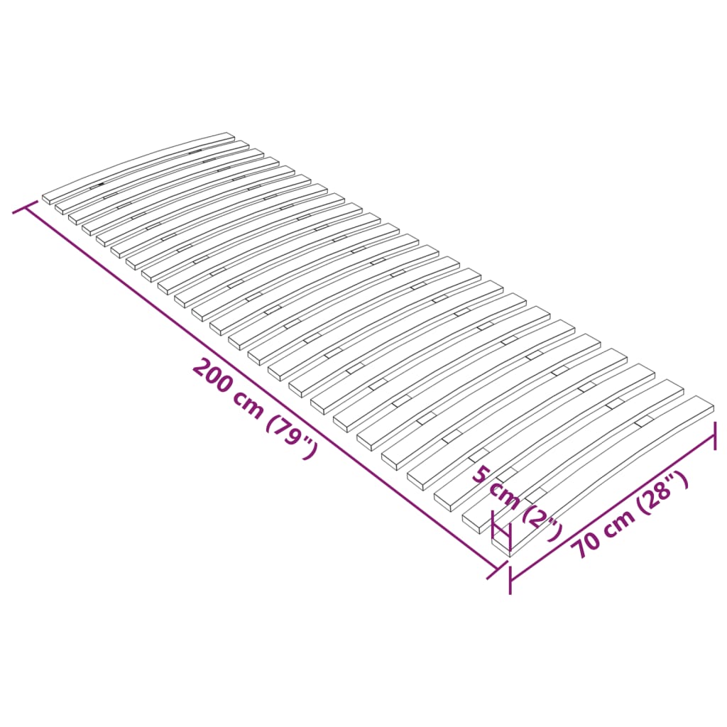 Rete a Doghe con 24 Doghe 70x200 cm - homemem39