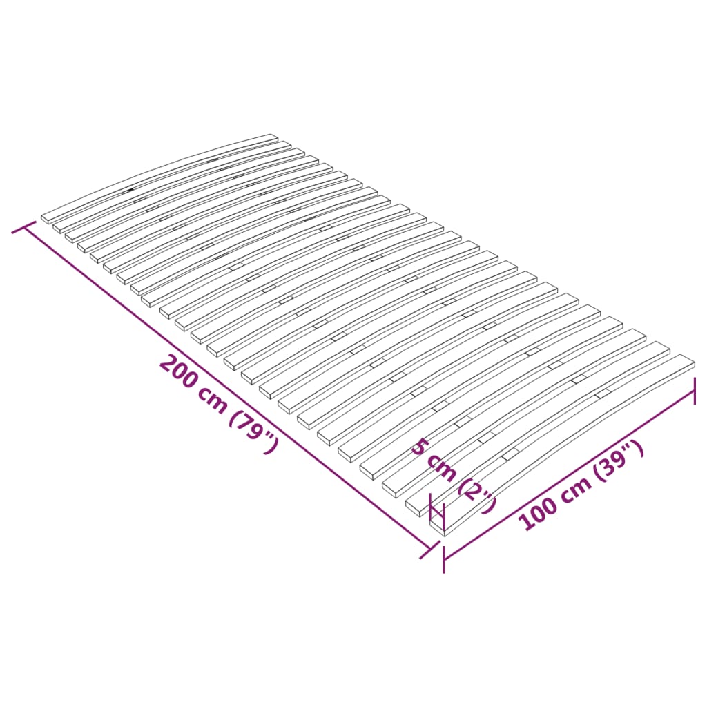 Rete a Doghe con 24 Doghe 100x200 cm - homemem39