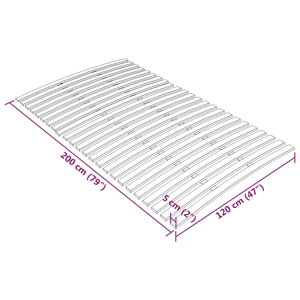 Rete a Doghe con 24 Doghe 120x200 cm - homemem39