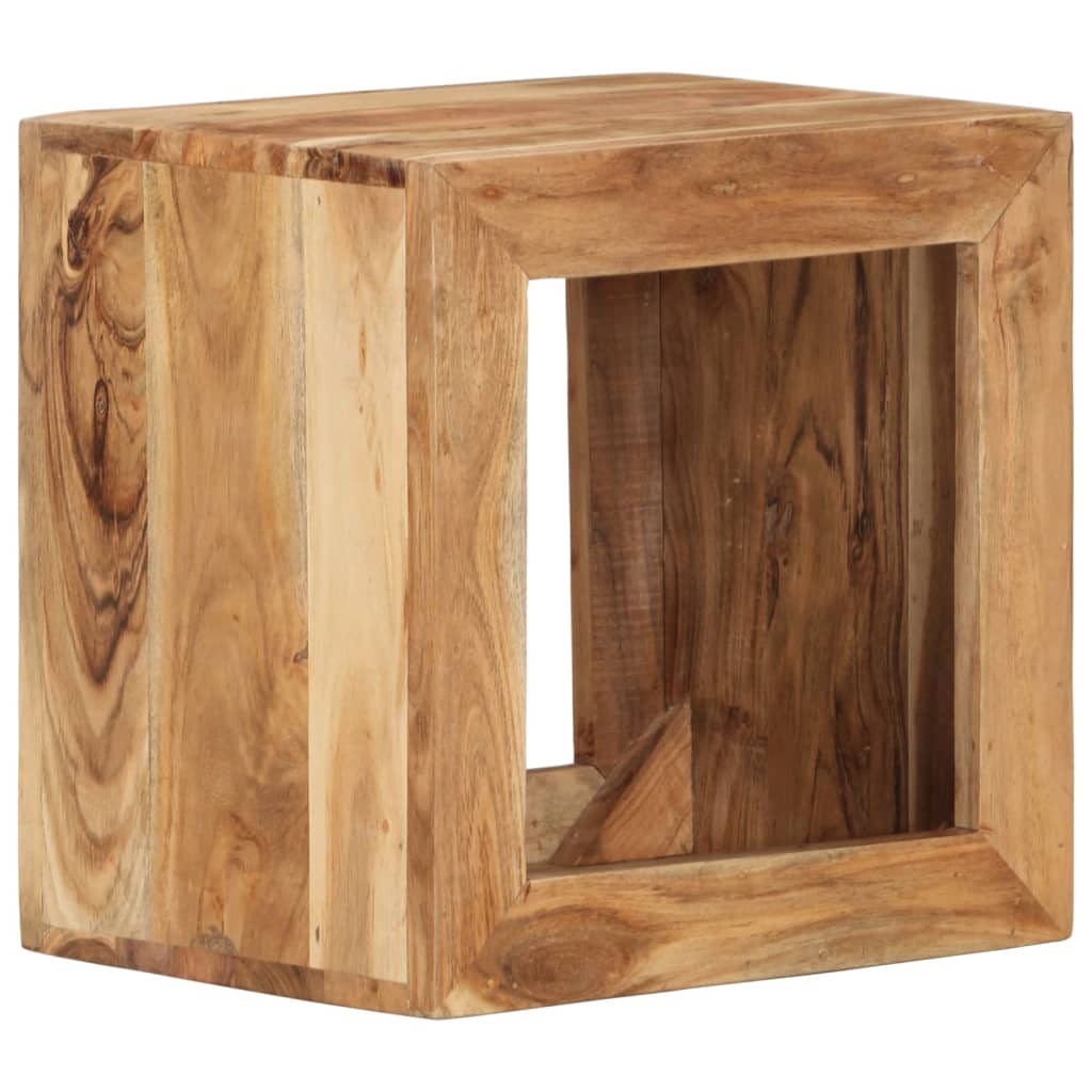 Sgabello 40 x 30 x 40 cm Legno Massello di Acacia - homemem39