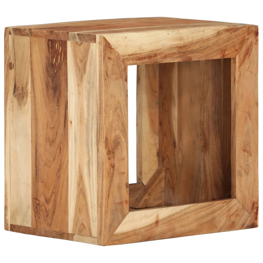 Sgabello 40 x 30 x 40 cm Legno Massello di Acacia - homemem39