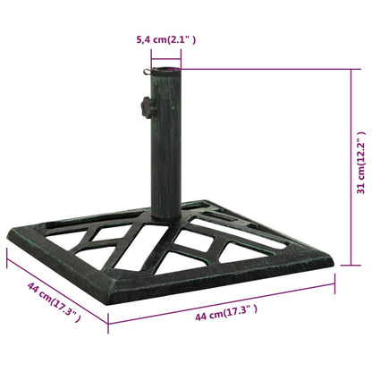 Base per Ombrellone Verde 44x44x31 cm in Ghisa - homemem39