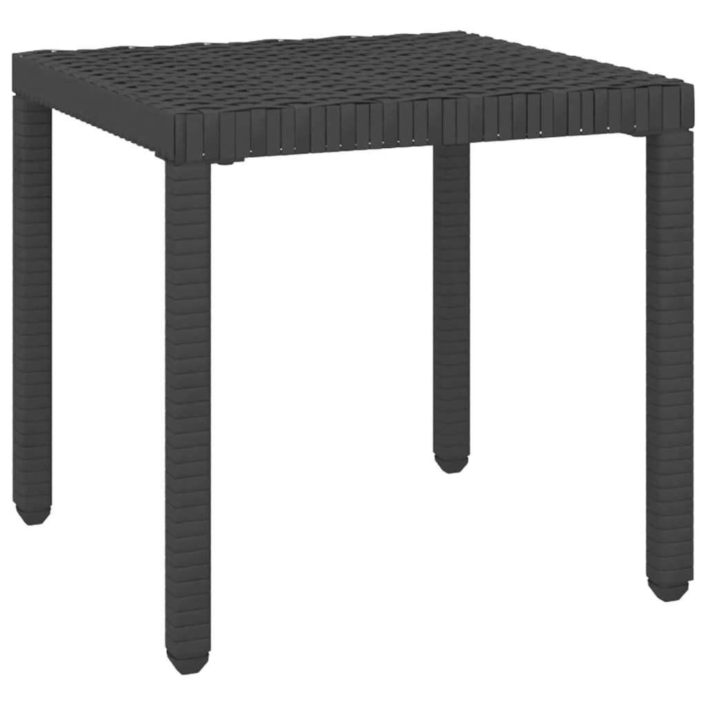 Lettini Prendisole 2 pz con Tavolo in Polyrattan Nero - homemem39