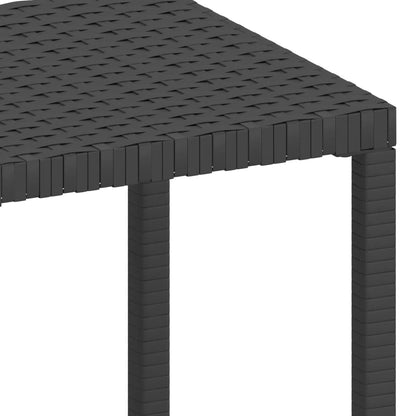 Lettini Prendisole 2 pz con Tavolo in Polyrattan Nero - homemem39