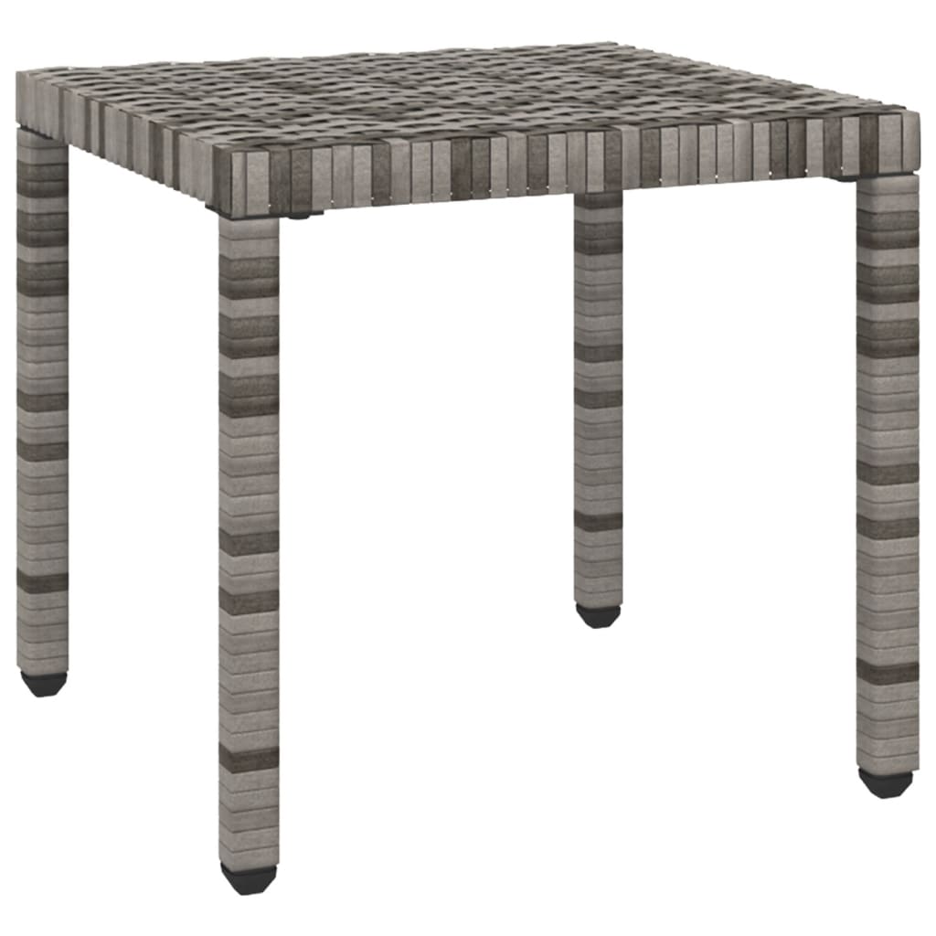 Lettini Prendisole 2 pz con Tavolo in Polyrattan Grigio - homemem39