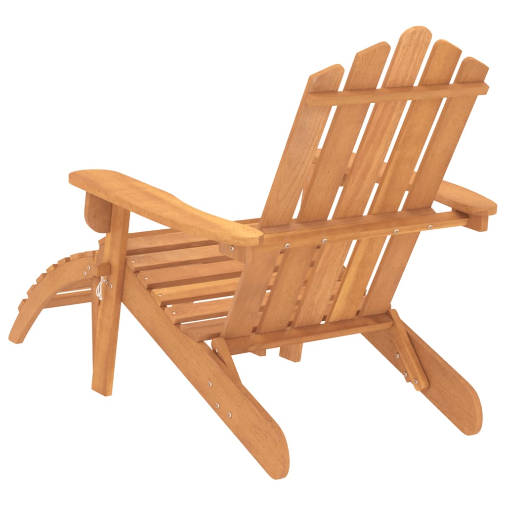 Sedia da Giardino Adirondack con Poggiapiedi Massello di Acacia - homemem39