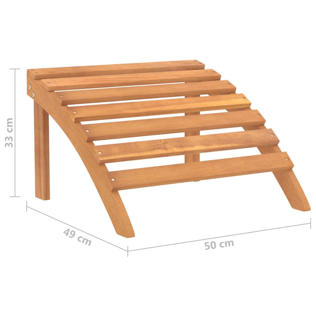 Sedia da Giardino Adirondack con Poggiapiedi Massello di Acacia - homemem39