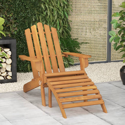 Sedia da Giardino Adirondack con Poggiapiedi Massello di Acacia - homemem39