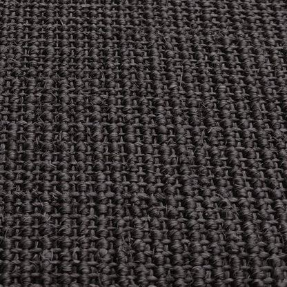 Tappeto in Sisal Naturale 80x200 cm Nero - homemem39