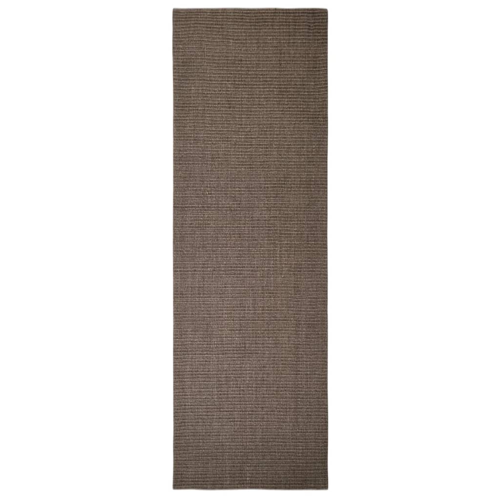 Tappeto in Sisal Naturale 80x250 cm Marrone - homemem39