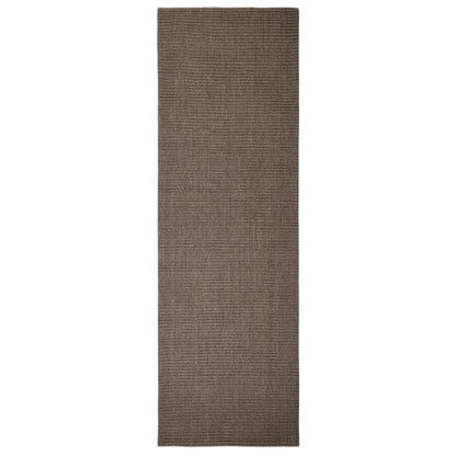 Tappeto in Sisal Naturale 80x250 cm Marrone - homemem39