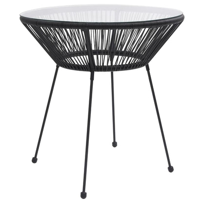 Set da Pranzo per Giardino 5 pz Nero - homemem39