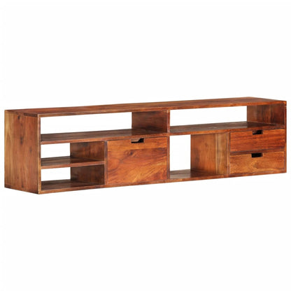 Mobile Porta TV 140x30x35 cm in Legno Massello di Acacia - homemem39