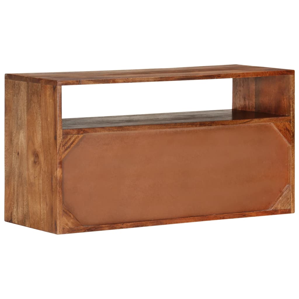 Mobile Porta TV 80x30x42 cm in Legno Massello di Acacia - homemem39