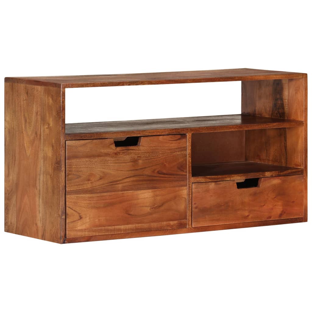 Mobile Porta TV 80x30x42 cm in Legno Massello di Acacia - homemem39