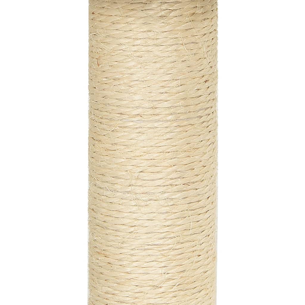 Albero per Gatti con Tiragraffi in Sisal Grigio Chiaro 50,5 cm - homemem39