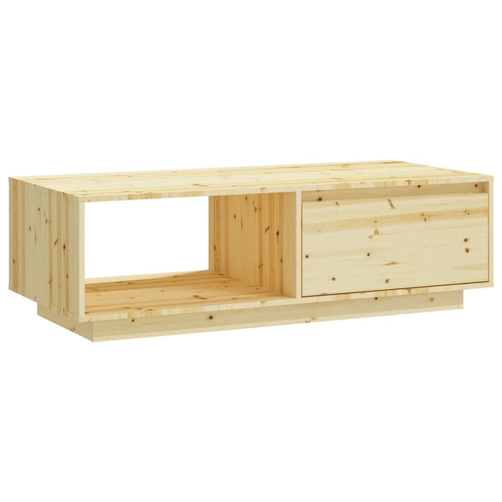 Tavolino da Salotto 110x50x33,5 cm in Legno Massello di Abete - homemem39