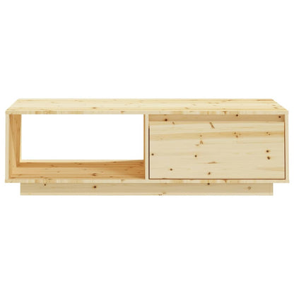 Tavolino da Salotto 110x50x33,5 cm in Legno Massello di Abete - homemem39